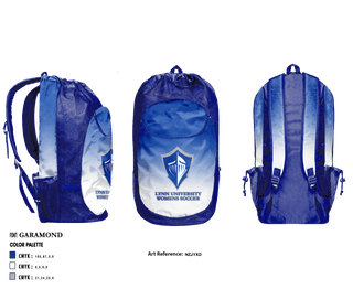 Gear Bag, Lynn University, Women's Soccer, Teamtime, Team time, sublimation, custom sports apparel, team uniforms, spirit wear, spiritwear, sports uniforms, custom shirts, team store, custom team store, fundraiser sports, apparel fundraiser