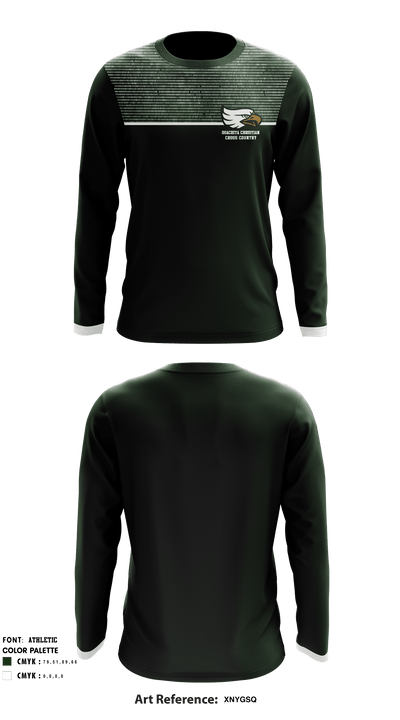 Ouachita Christian School Cross Country 45033072 Long Sleeve Performance Shirt - 1