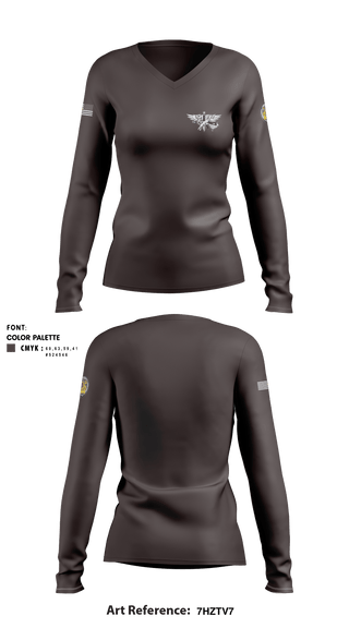 Women's Long Sleeve Vneck Shirt, , Police, Teamtime, Team time, sublimation, custom sports apparel, team uniforms, spirit wear, spiritwear, sports uniforms, custom shirts, team store, custom team store, fundraiser sports, apparel fundraiser