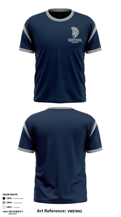 West Hall High School Football 10770595 Short Sleeve Performance Shirt - 1