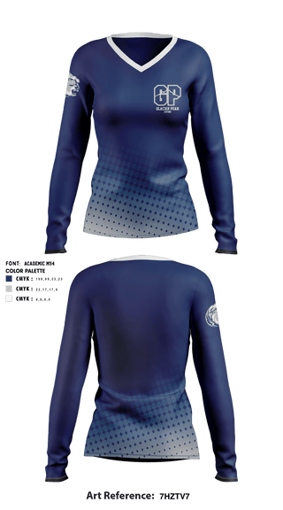 Women's Long Sleeve Vneck Shirt, Glacier Peak High School Diving, School Spirit Store, Teamtime, Team time, sublimation, custom sports apparel, team uniforms, spirit wear, spiritwear, sports uniforms, custom shirts, team store, custom team store, fundraiser sports, apparel fundraiser