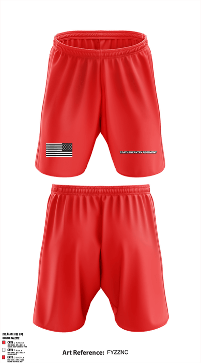 124th Infantry Regiment 39907689 Athletic Shorts With Pockets - 1