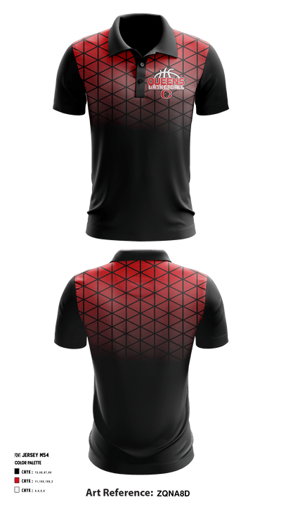 River Queens Basketball 32012550 Short Sleeve Performance Polo - 1