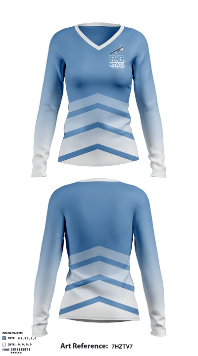 R B Stall High School Volleyball 96742384 Long Sleeve Performance Shirt - 1