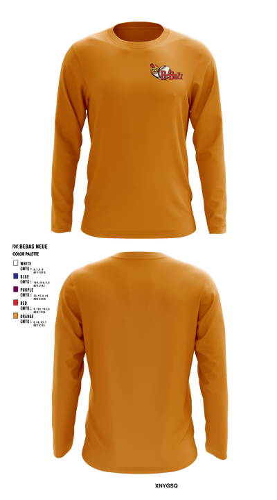 B Buzz Baseball League 70409945 Long Sleeve Performance Shirt - 6
