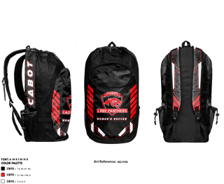 Gear Bag, Cabot High School Soccer, Women's Soccer, Teamtime, Team time, sublimation, custom sports apparel, team uniforms, spirit wear, spiritwear, sports uniforms, custom shirts, team store, custom team store, fundraiser sports, apparel fundraiser