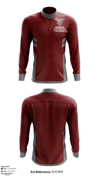 Quarter Zip Jacket, William M Raines High School Wrestling, Wrestling, Teamtime, Team time, sublimation, custom sports apparel, team uniforms, spirit wear, spiritwear, sports uniforms, custom shirts, team store, custom team store, fundraiser sports, apparel fundraiser