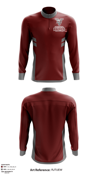William M Raines High School Wrestling 45610969 Quarter Zip Jacket - 1
