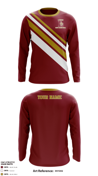 Long Sleeve Shooting Shirt, Lutheran High School basketball, Men's Basketball, Teamtime, Team time, sublimation, custom sports apparel, team uniforms, spirit wear, spiritwear, sports uniforms, custom shirts, team store, custom team store, fundraiser sports, apparel fundraiser