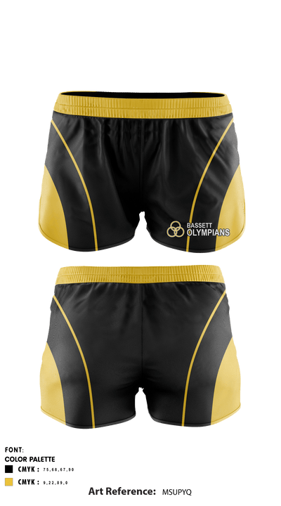 Bassett High School Cheer 22060003 Women's Shorts - 1