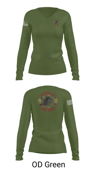 Wolves of the west 83450229 Women's Long Sleeve V-neck Shirt - 40