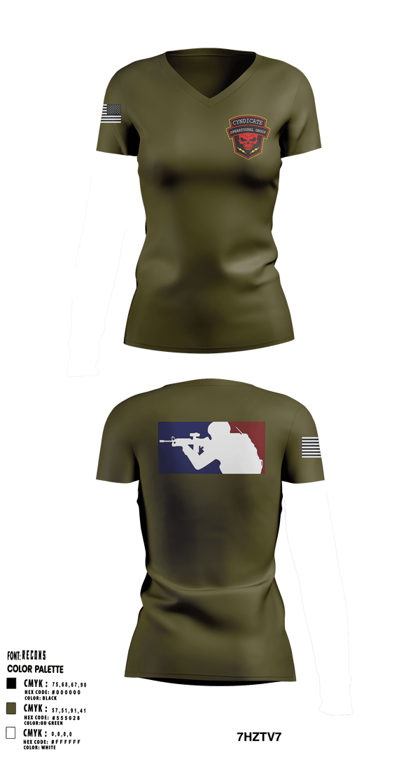 Women's Short Sleeve Vneck Shirt, Cyndicate Operational Group, E-Sports, Teamtime, Team time, sublimation, custom sports apparel, team uniforms, spirit wear, spiritwear, sports uniforms, custom shirts, team store, custom team store, fundraiser sports, apparel fundraiser