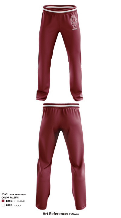 Morton West High School Rugby 27558142 Sweatpants - 3