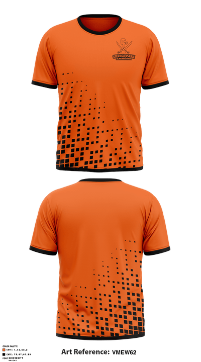 Orange Park High School Swimming 56193581 Short Sleeve Performance Shirt - 1