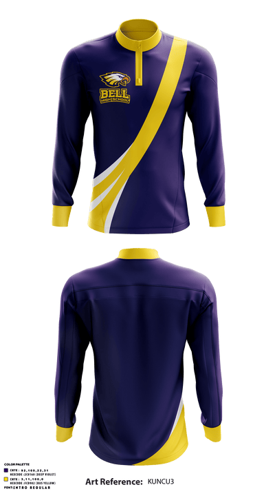 Bell High School 2370416 Quarter Zip Jacket - 1