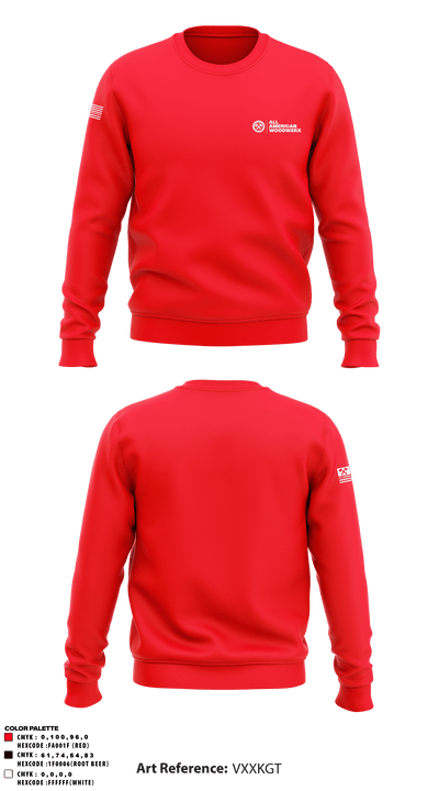 All American WoodWerx 51149733 Crew Neck Sweatshirt - 1