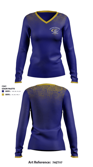 Women's Long Sleeve Vneck Shirt, Cuthbertson High School Dance, , Teamtime, Team time, sublimation, custom sports apparel, team uniforms, spirit wear, spiritwear, sports uniforms, custom shirts, team store, custom team store, fundraiser sports, apparel fundraiser