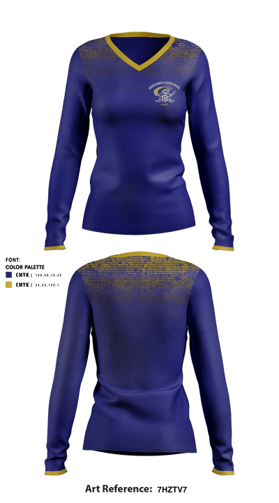 Cuthbertson High School Dance 93318058 Women's Long Sleeve V-neck Shirt - 1