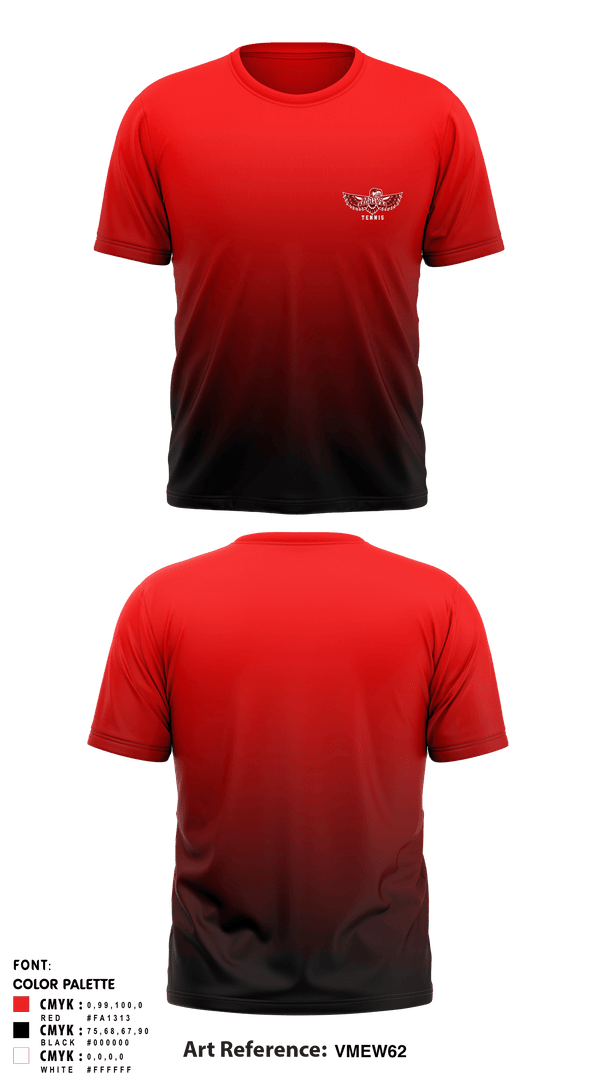 Short Sleeve Performance Shirt, Renton Redhawks, Tennis, Teamtime, Team time, sublimation, custom sports apparel, team uniforms, spirit wear, spiritwear, sports uniforms, custom shirts, team store, custom team store, fundraiser sports, apparel fundraiser