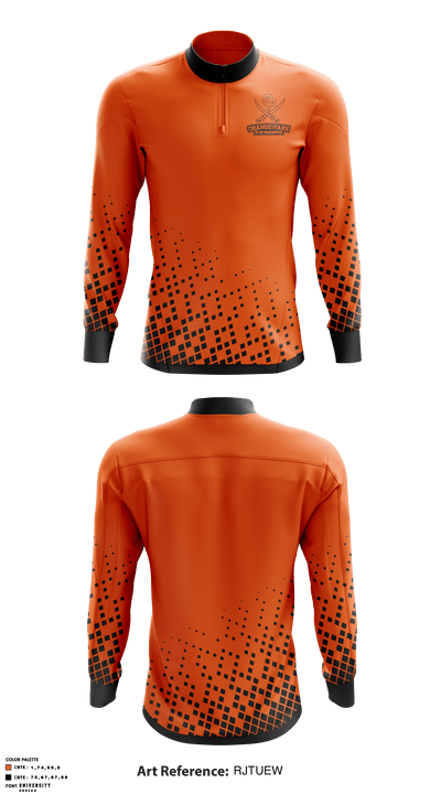 Orange Park High School Swimming 56193581 Quarter Zip Jacket - 1
