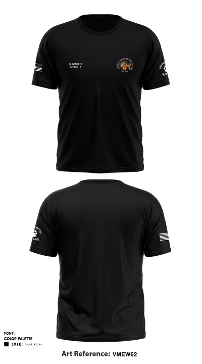 DENVER METRO PROTECTIVE SERVICES K9 UNIT 53255835 Short Sleeve Performance Shirt - 1