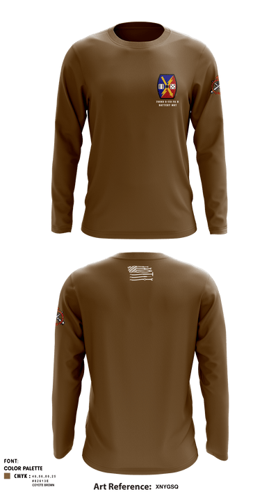 732nd 5-113 FA B Battery MST 32586905 Long Sleeve Performance Shirt - 2