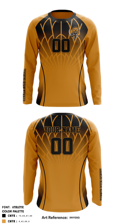 Turner High School Volleyball 34113892 Long Sleeve Performance Shirt - 3