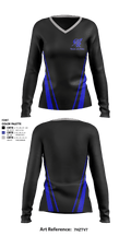 Central High School Track & Field 51532384 Women's Long Sleeve V-neck Shirt - 1