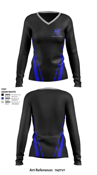 Women's Long Sleeve Vneck Shirt, Central High School Track & Field, Track & Field, Teamtime, Team time, sublimation, custom sports apparel, team uniforms, spirit wear, spiritwear, sports uniforms, custom shirts, team store, custom team store, fundraiser sports, apparel fundraiser