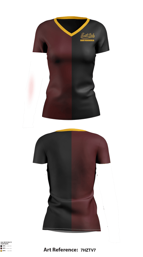Women's Short Sleeve Vneck Shirt, Magee Field Rattlers Football, Football, Teamtime, Team time, sublimation, custom sports apparel, team uniforms, spirit wear, spiritwear, sports uniforms, custom shirts, team store, custom team store, fundraiser sports, apparel fundraiser