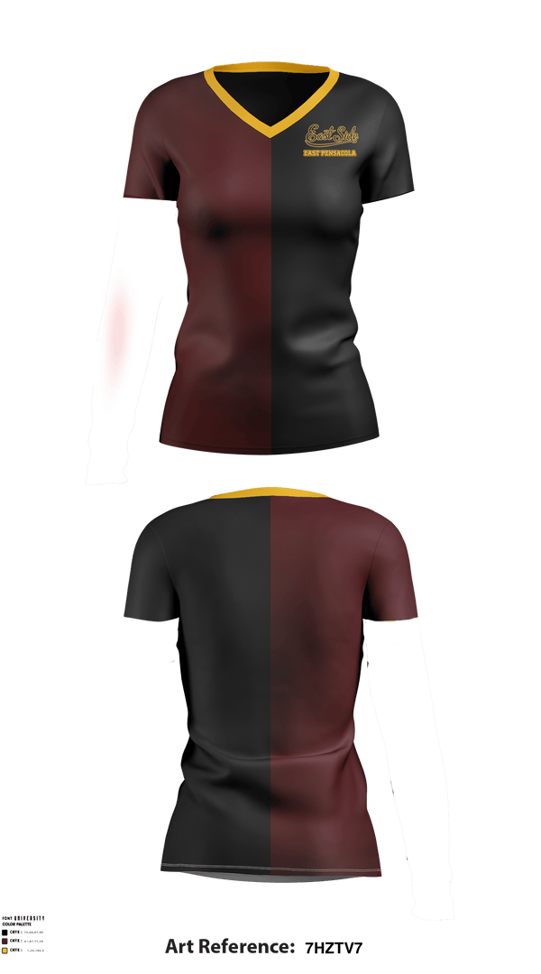 Women's Short Sleeve Vneck Shirt, Magee Field Rattlers Football, Football, Teamtime, Team time, sublimation, custom sports apparel, team uniforms, spirit wear, spiritwear, sports uniforms, custom shirts, team store, custom team store, fundraiser sports, apparel fundraiser