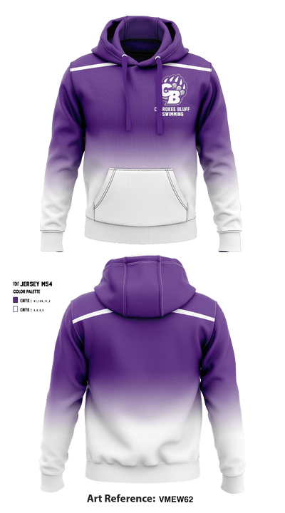 Cherokee Bluff High School Swimming 74929241 Hoodie - 1
