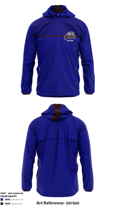 Bluefield High School Soccer 83056525 Windbreaker - 2