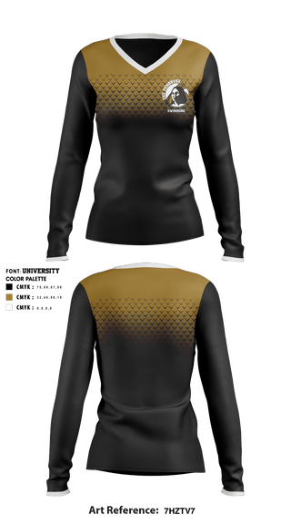 Women's Long Sleeve Vneck Shirt, UNC Pembroke Swimming, School Spirit Store, Teamtime, Team time, sublimation, custom sports apparel, team uniforms, spirit wear, spiritwear, sports uniforms, custom shirts, team store, custom team store, fundraiser sports, apparel fundraiser