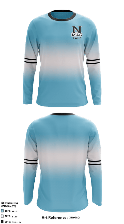 North Mac High School Golf 69264129 Long Sleeve Performance Shirt - 1