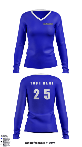 Women's Long Sleeve Vneck Shirt, Slammers FP, Softball, Teamtime, Team time, sublimation, custom sports apparel, team uniforms, spirit wear, spiritwear, sports uniforms, custom shirts, team store, custom team store, fundraiser sports, apparel fundraiser