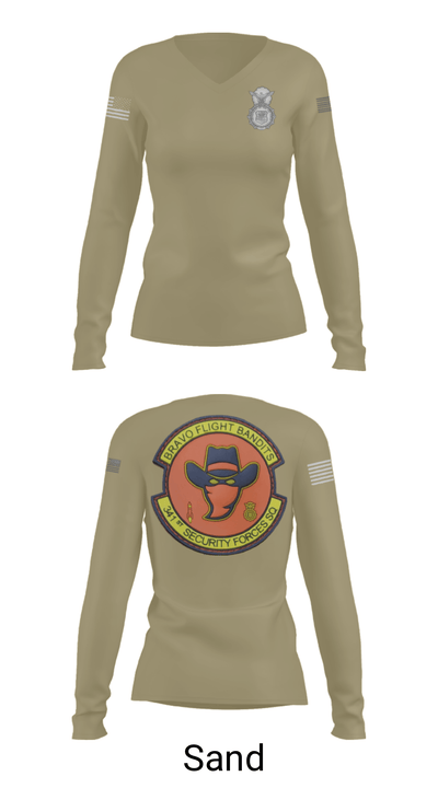 341 SFS 38548013 Women's Long Sleeve V-neck Shirt - 42