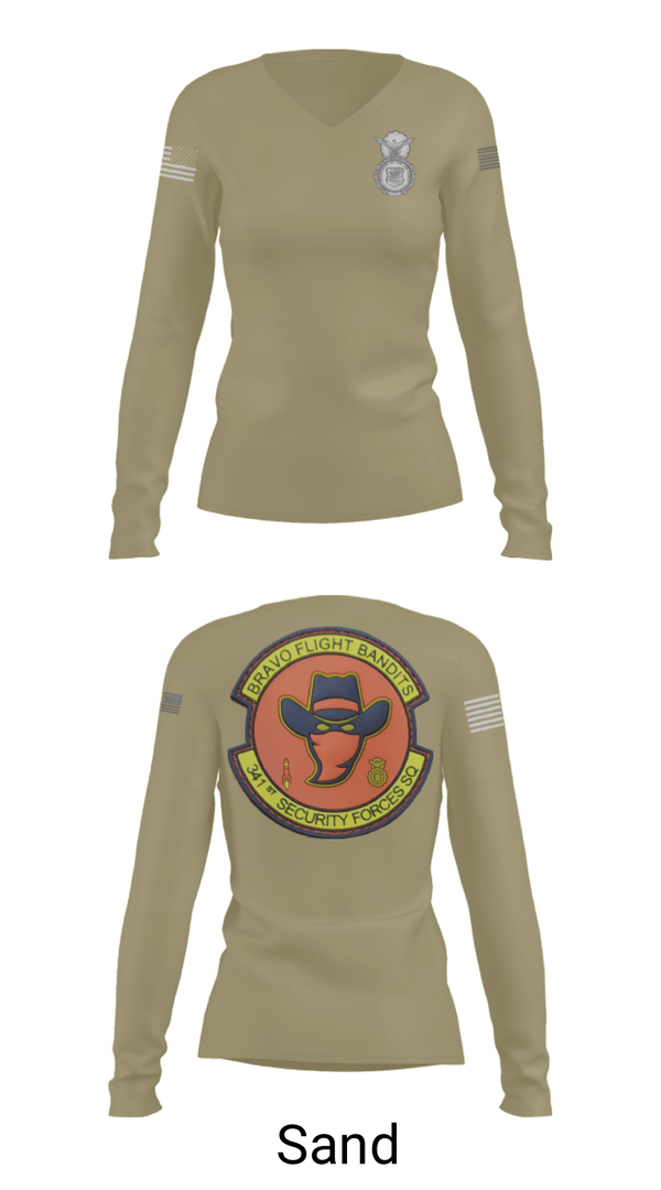Women's Long Sleeve Vneck Shirt, , Air Force, Teamtime, Team time, sublimation, custom sports apparel, team uniforms, spirit wear, spiritwear, sports uniforms, custom shirts, team store, custom team store, fundraiser sports, apparel fundraiser