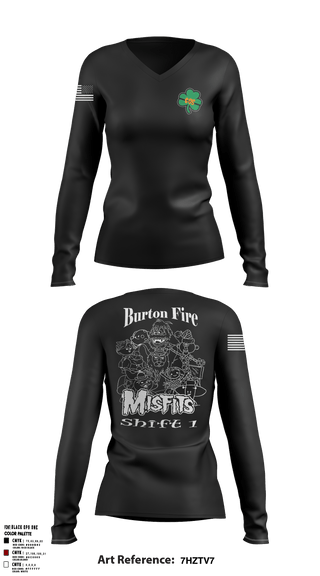 Women's Long Sleeve Vneck Shirt, , Fire Department, Teamtime, Team time, sublimation, custom sports apparel, team uniforms, spirit wear, spiritwear, sports uniforms, custom shirts, team store, custom team store, fundraiser sports, apparel fundraiser
