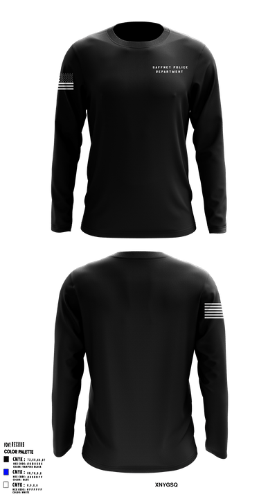 Gaffney Police Department 16599677 Long Sleeve Performance Shirt - 1