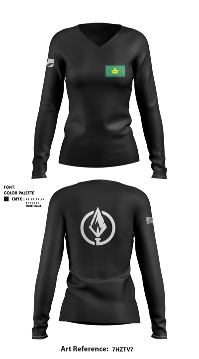 Geauga Collective 18049211 Women's Long Sleeve V-neck Shirt - 1