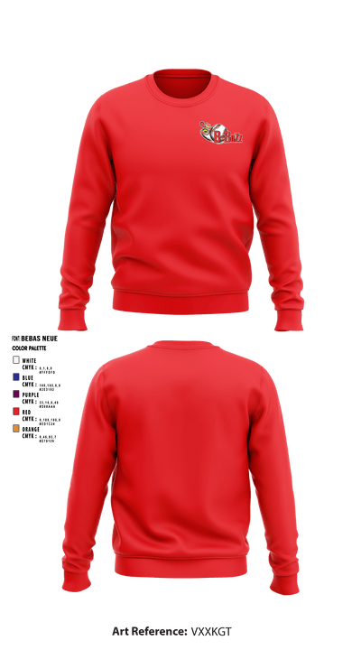 B Buzz Baseball League 70409945 Crew Neck Sweatshirt - 5