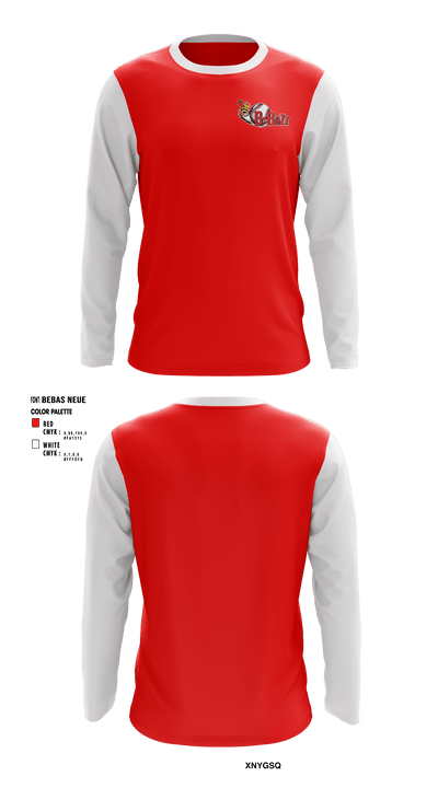 B Buzz Baseball League 70409945 Long Sleeve Performance Shirt - 1