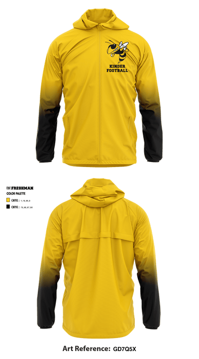 Kinder Middle School Football 70942895 Windbreaker - 1