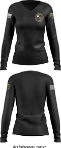 Nueces County District Attorney's Criminal Interdiction Unit 16542421 Women's Long Sleeve V-neck Shirt - 1