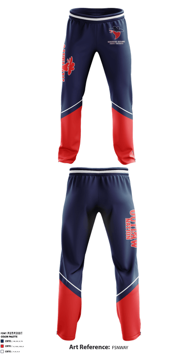 Saugerties Outlaws Youth Football 64678196 Sweatpants - 2