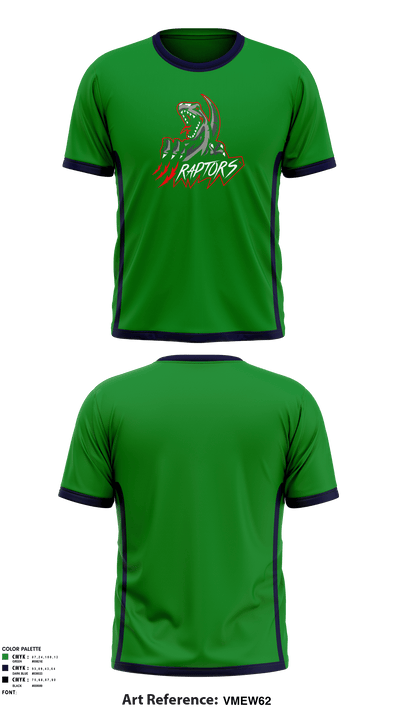 Raptors 64901474 Short Sleeve Performance Shirt - 1