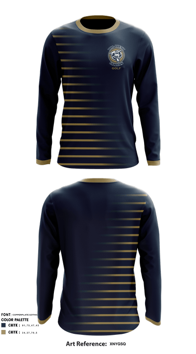 Tri-West High School Golf 24318444 Long Sleeve Performance Shirt - 1