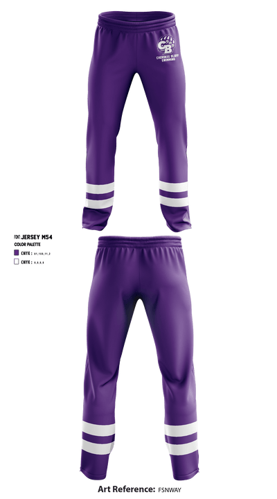 Cherokee Bluff High School Swimming 74929241 Sweatpants - 1