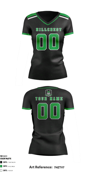 Women's Short Sleeve Vneck Shirt, Hillcrest High School Volleyball, Women's Volleyball, Teamtime, Team time, sublimation, custom sports apparel, team uniforms, spirit wear, spiritwear, sports uniforms, custom shirts, team store, custom team store, fundraiser sports, apparel fundraiser
